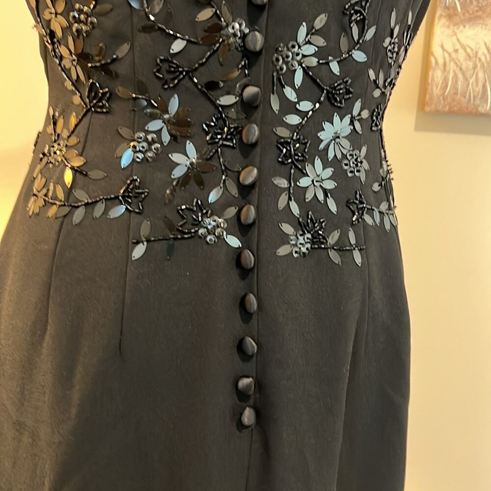 Donna Morgan Sequin Cocktail Dress 8 Lined Black Tie Special‎ Occasion Holiday